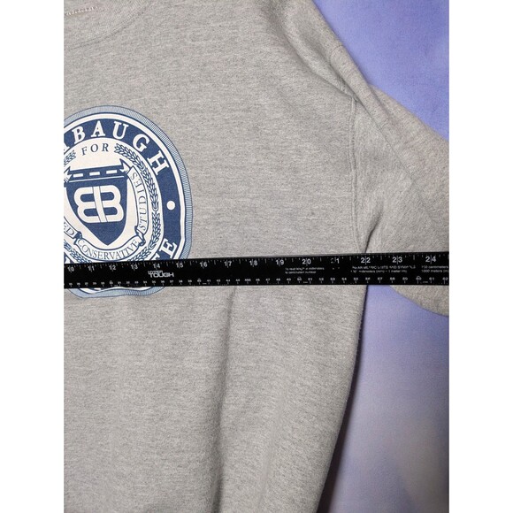 Vintage Limbaugh Institute Crewneck Sweatshirt Size M Gray Retro Americana USA - Picture 5 of 8